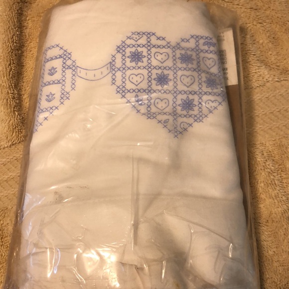 Bucilla Special Edition Pillowcase Pair Stamped for Cross Stitch-Quilted Hearts - Picture 7 of 7